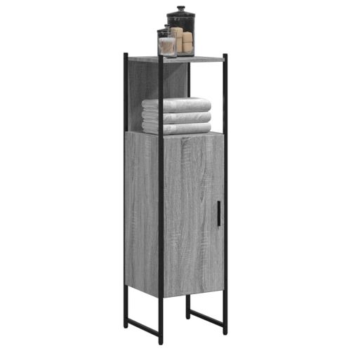vidaXL Armoire de salle de bain sonoma gris 33x33x120,5 cm
