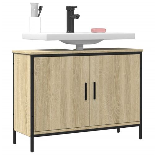 vidaXL Armoire lavabo de salle de bain chêne sonoma 80x30x60 cm