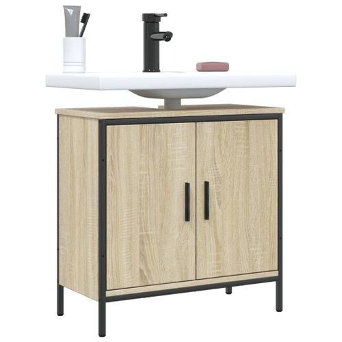 vidaXL Armoire lavabo de salle de bain chêne sonoma 60x30x60 cm