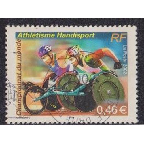 Timbre N°3495 Y&t 0,46 E Multicolore Championnat Du Monde D'athlétisme Handisport