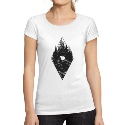 Femme Tee-Shirt Ours De La Forêt - Forest Bear - T-Shirt Graphique Éco-Responsable Vintage Cadeau Nouveauté