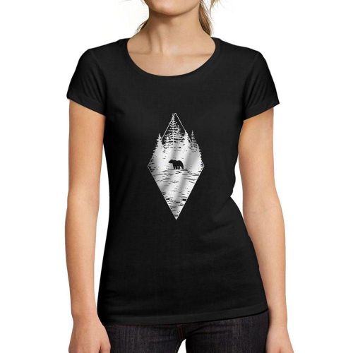 Femme Tee-Shirt Ours De La Forêt - Forest Bear - T-Shirt Graphique Éco-Responsable Vintage Cadeau Nouveauté