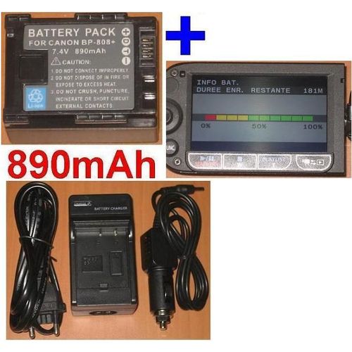 Chargeur + Batterie Pour CANON Vixia HF10, Vixia HF11 **890mAh**