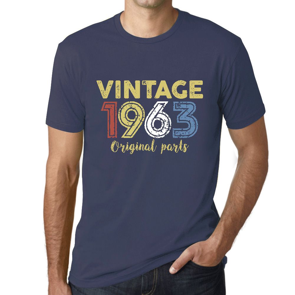 Homme Tee-Shirt Pièces D'origine 1963 - Original Parts 1963 - 61 Ans T-Shirt Graphique Idée Cadeau 61e Anniversaire Vintage Année 1963 Nouveauté