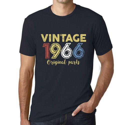 Homme Tee-Shirt Pièces D'origine 1966 - Original Parts 1966 - 58 Ans T-Shirt Graphique Idée Cadeau 58e Anniversaire Vintage Année 1966 Nouveauté