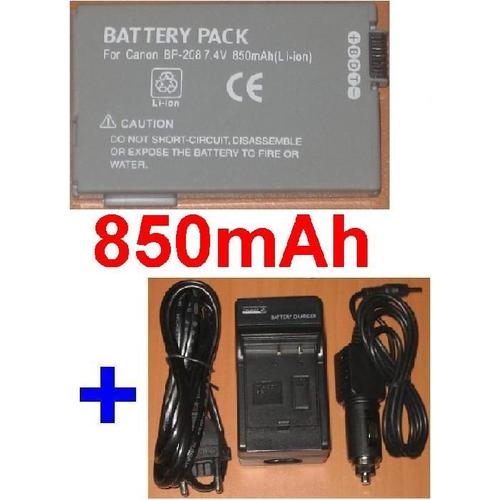 Chargeur + Batterie Pour CANON MVX460, Optura S1  **850mAh**