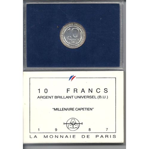 10 Francs Argent Brillant Universel (B.U.) Millenaire Capetien