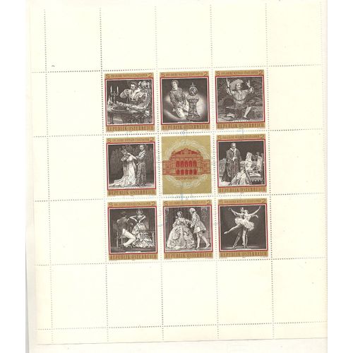 Österreich 1969  100 Jahre Wiener Staatsoper 8 Timbres Avec Oblitération