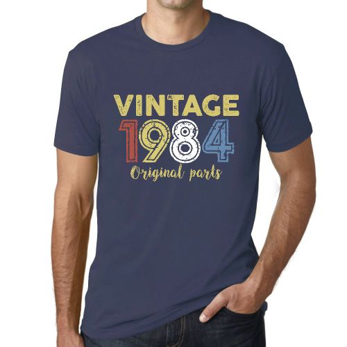 Homme Tee-Shirt Pièces D'origine 1984 - Original Parts 1984 - 40 Ans T-Shirt Graphique Idée Cadeau 40e Anniversaire Vintage Année 1984 Nouveauté