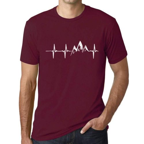 Homme Tee-Shirt Battement De C¿Ur De La Montagne - Mountain Heartbeat - T-Shirt Graphique Éco-Responsable Vintage Cadeau Nouveauté