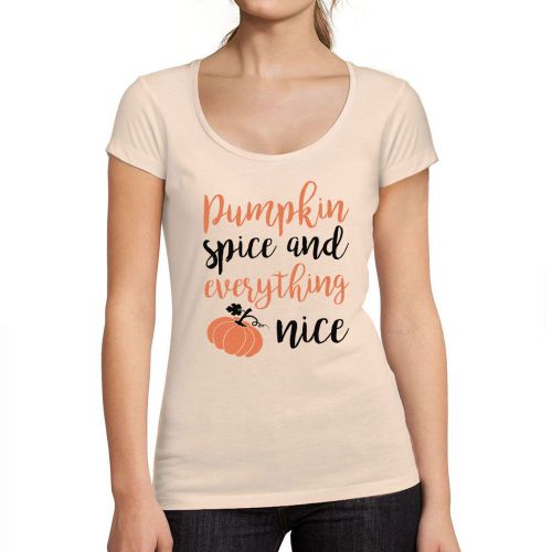 Femme Tee-Shirt Pumpkin Spice Et Tout Ce Qui Est Gentil Et Mignon - Pumpkin Spice And Everything Nice Cute - T-Shirt Graphique Éco-Responsable Vintage Cadeau Nouveauté