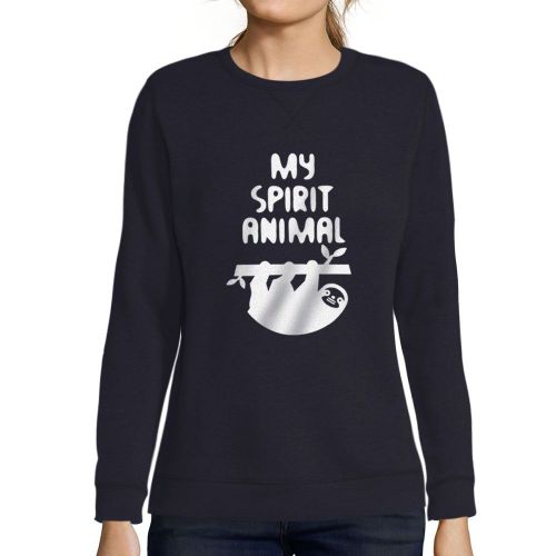 Femme Sweat-Shirt Imprimé Graphique Le Paresseux Est Mon Animal Spirituel - Sloth Is My Spirit Animal - Sweatshirt Éco-Responsable Vintage Cadeau Nouveauté