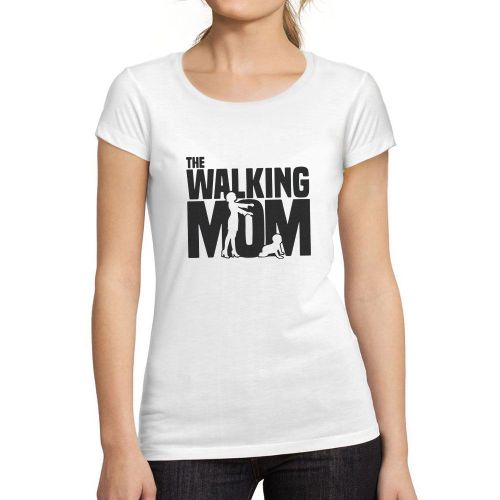 Femme Tee-Shirt Maman Qui Marche - Walking Mom - T-Shirt Graphique Éco-Responsable Vintage Cadeau Nouveauté