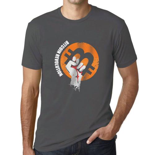 Homme Tee-Shirt Bitcoin Revolution Hodl Btc Crypto Traders T-Shirt Graphique Éco-Responsable Vintage Cadeau Nouveauté