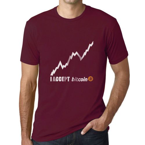Homme Tee-Shirt J'accepte Les Bitcoins Millionnaire Btc Hodl Crypto - I Accept Bitcoin Millionaire Btc Hodl Crypto - T-Shirt Graphique Éco-Responsable Vintage Cadeau Nouveauté