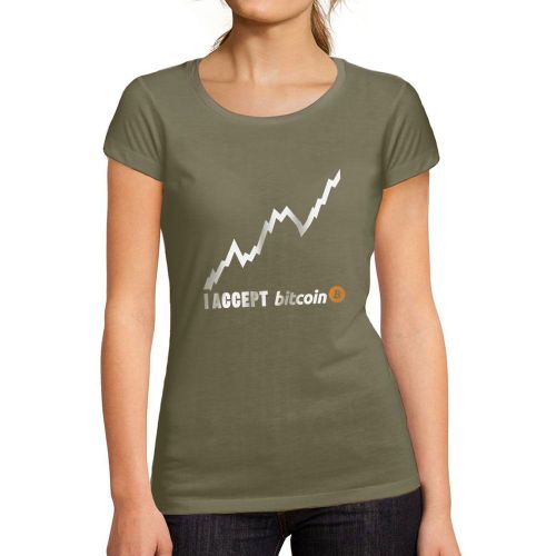 Femme Tee-Shirt J'accepte Les Bitcoins Millionnaire Btc Hodl Crypto - I Accept Bitcoin Millionaire Btc Hodl Crypto - T-Shirt Graphique Éco-Responsable Vintage Cadeau Nouveauté