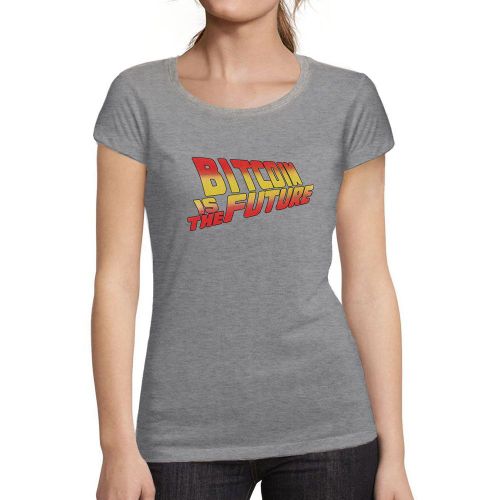 Femme Tee-Shirt Le Bitcoin Est L'avenir Crypto Hodl Btc - Bitcoin Is The Future Crypto Hodl Btc - T-Shirt Graphique Éco-Responsable Vintage Cadeau Nouveauté