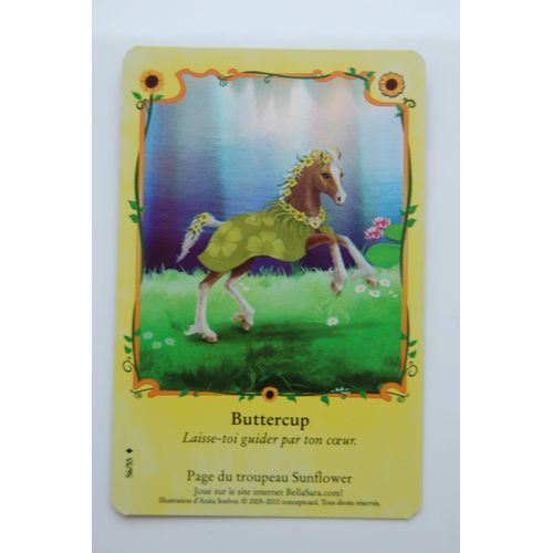 Carte Bella Sara Fleurs Du Soleil - Buttercup - S6/55 - Brillante - Rare