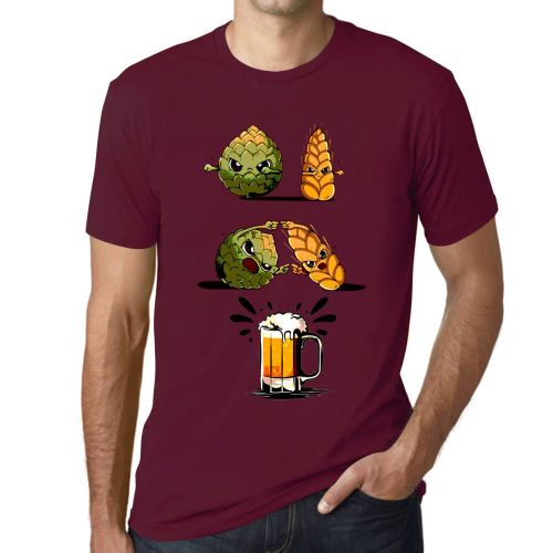 Homme Tee-Shirt Bière Fusion Design - Design Fusion Beer - T-Shirt Graphique Éco-Responsable Vintage Cadeau Nouveauté