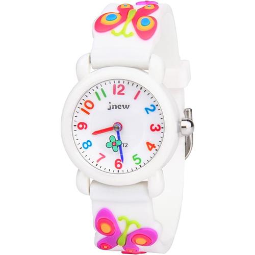 Montre-Bracelet Étanche Pour Enfant Mouvement À Quartz, Montre Enfant Numérique Pour 3 Ans À 11 Ans Fille (Papillon)