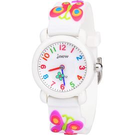 Montre-Bracelet Étanche Pour Enfant Mouvement À Quartz, Montre Enfant Numérique Pour 3 Ans À 11 Ans Fille (Papillon)