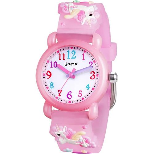 Montre-Bracelet Étanche Pour Enfant Mouvement À Quartz, Montre Enfant Numérique Pour 3 Ans À 11 Ans Fille (Licorne)