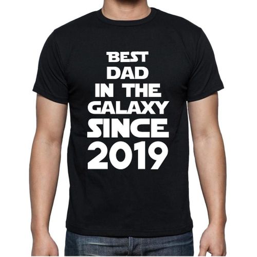 Homme Tee-Shirt Le Meilleur Père De La Galaxie Depuis 2019 - Best Dad In The Galaxy Since 2019 - 5 Ans T-Shirt Graphique Idée Cadeau 5e Anniversaire Vintage Année 2019 Nouveauté