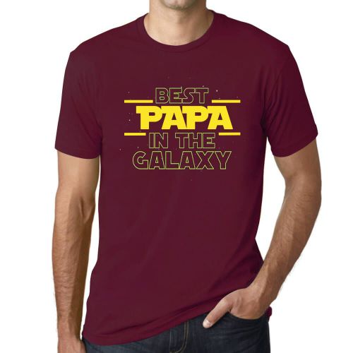 Homme Tee-Shirt Le Meilleur Papa De La Galaxie - Best Papa In The Galaxy - T-Shirt Graphique Éco-Responsable Vintage Cadeau Nouveauté