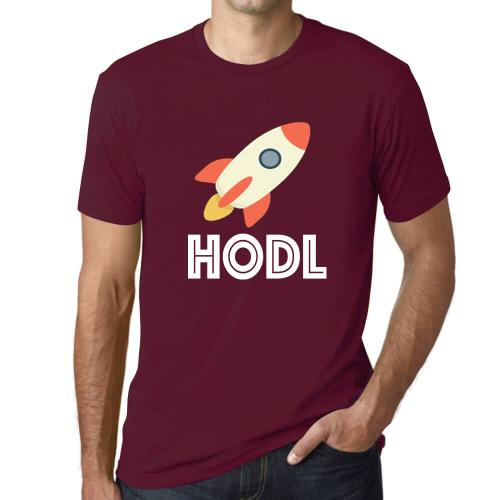 Homme Tee-Shirt Hodl To The Moon Crypto Funny Traders T-Shirt Graphique Éco-Responsable Vintage Cadeau Nouveauté