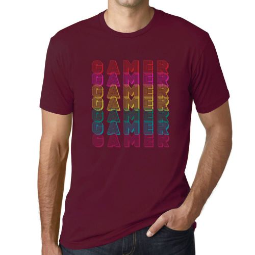 Homme Tee-Shirt Retro Color Gamer Gaming Funny Esports T-Shirt Graphique Éco-Responsable Vintage Cadeau Nouveauté