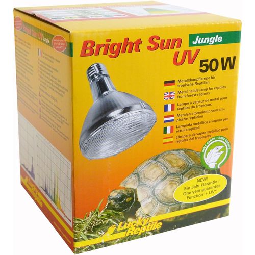 Lucky Reptile Bright Sun Uv Jungle - Lampe À Vapeur Métallique 50 W Pour Douilles E27 - Pour Terrarium Avec Spectre De Lumière Du Jour