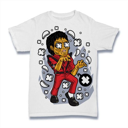 Homme Tee-Shirt Roi De La Pop - Musicien Américain - Danseur - Zombie - King Of Pop - American Musician - Dancer - Zombie - T-Shirt Graphique Éco-Responsable Vintage Cadeau Nouveauté