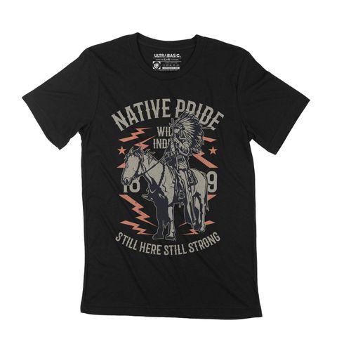 Homme Tee-Shirt Indien D'amérique - Fierté Autochtone - Native American Indian - Native Pride - T-Shirt Graphique Éco-Responsable Vintage Cadeau Nouveauté