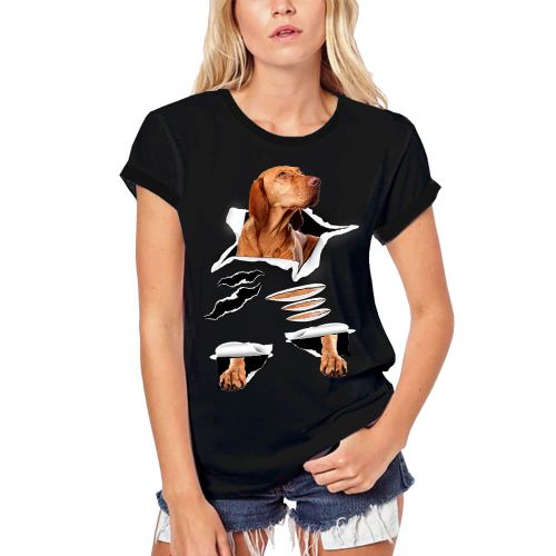 Femme Tee-Shirt Bio Chien Vizsla - Vizsla Dog - T-Shirt Graphique Éco-Responsable Vintage Cadeau Nouveauté