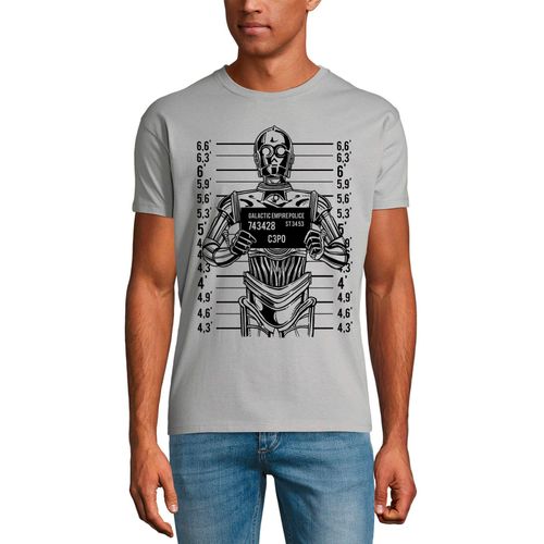 Homme Tee-Shirt Mugshot De C3po - Starwar Galatic Empire Police - Mugshot Of C3po - Starwar Galatic Empire Police - T-Shirt Graphique Éco-Responsable Vintage Cadeau Nouveauté