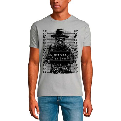 Homme Tee-Shirt Photo D'identité Anonyme - Anonymous Mugshot - T-Shirt Graphique Éco-Responsable Vintage Cadeau Nouveauté