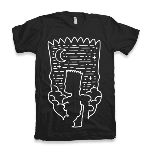 Homme Tee-Shirt Tête De Bart - Vilain Petit Voyou - Dessin Animé - Bart Head - Naughty Rogue Boy - Cartoon - T-Shirt Graphique Éco-Responsable Vintage Cadeau Nouveauté