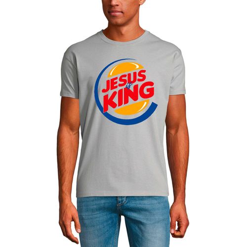 Homme Tee-Shirt Jésus Est Roi - Bible Christian Religion - Jesus Is King - Bible Christian Religious - T-Shirt Graphique Éco-Responsable Vintage Cadeau Nouveauté