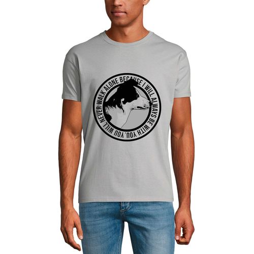 Homme Tee-Shirt Vous Ne Marcherez Jamais Seul - Meilleur Ami Du Chien - You Will Never Walk Alone - Dog Best Friend - T-Shirt Graphique Éco-Responsable Vintage Cadeau Nouveauté