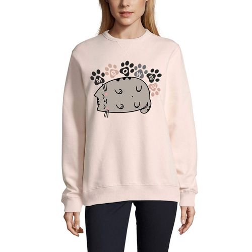 Femme Sweat-Shirt Imprimé Graphique Swea Chat Paresseux - Pattes De Chat - Swea Lazy Cat - Cat Paws - Sweatshirt Éco-Responsable Vintage Cadeau Nouveauté