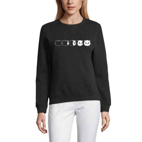 Femme Sweat-Shirt Imprimé Graphique Tête De Chat Basse - Pattes De Chat Basses - Swea Cat Head - Low Cat Paws - Sweatshirt Éco-Responsable Vintage Cadeau Nouveauté
