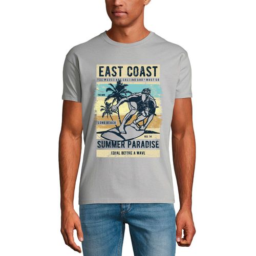 Homme Tee-Shirt Le Paradis De L'été Sur La Côte Est - Le Surf - East Coast Summer Paradise - Surfing - T-Shirt Graphique Éco-Responsable Vintage Cadeau Nouveauté
