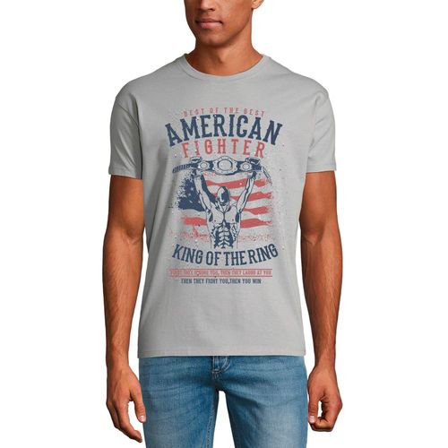 Homme Tee-Shirt Combattant Américain - King Of The Ring Us Flag - American Fighter - King Of The Ring Us Flag - T-Shirt Graphique Éco-Responsable Vintage Cadeau Nouveauté