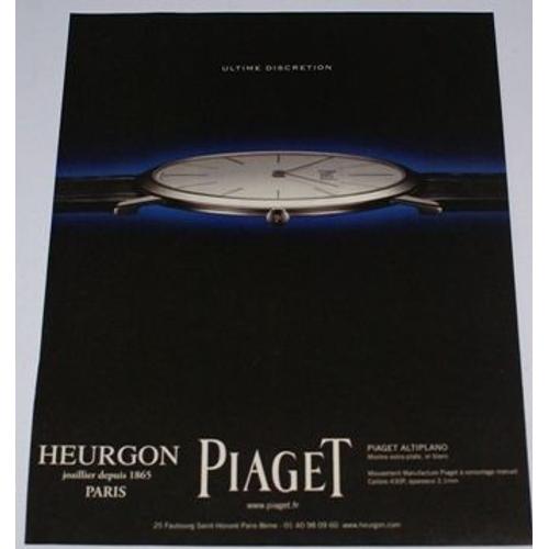 publicit papier montre piaget Affiches Rakuten