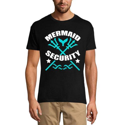 Homme Tee-Shirt Sécurité Drôle De Sirène - Funny Mermaid Security - T-Shirt Graphique Éco-Responsable Vintage Cadeau Nouveauté