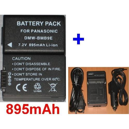 Chargeur + Batterie Pour PANASONIC DMW-BMB9 DMW-BMB9E **895mAh**