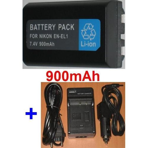 Chargeur + Batterie Pour NIKON EN-EL1 ENEL1 **900mAh**