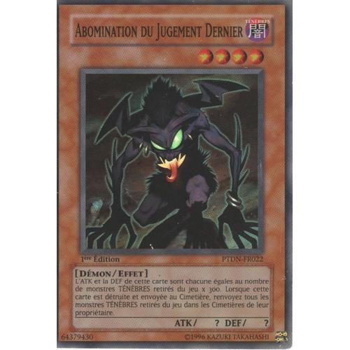 Carte Yu-Gi-Oh! "Abomination Du Jugement Dernier" Super Rare Ptdn-Fr022