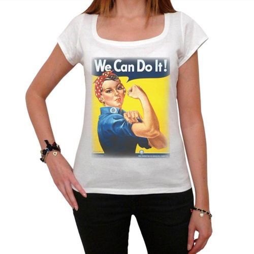 Femme Tee-Shirt Nous Pouvons Le Faire ! - We Can Do It! - T-Shirt Graphique Éco-Responsable Vintage Cadeau Nouveauté