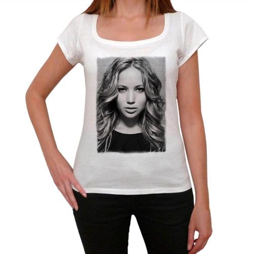 Femme Tee-Shirt Jennifer Lawrence 1 T-Shirt Graphique Éco-Responsable Vintage Cadeau Nouveauté